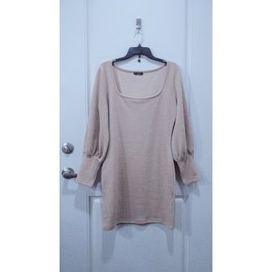 Lantern Sleeve Sweater Dress